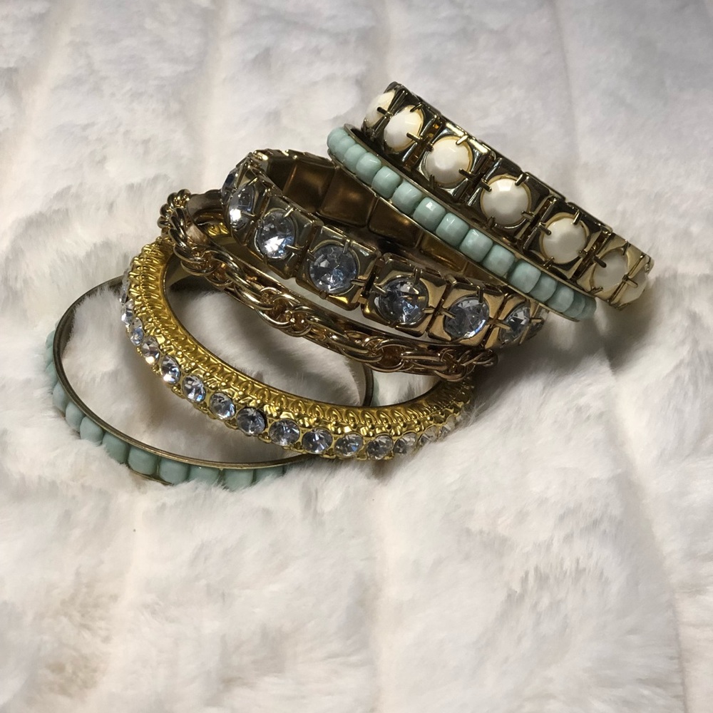 Chunky Gold Bangle Set